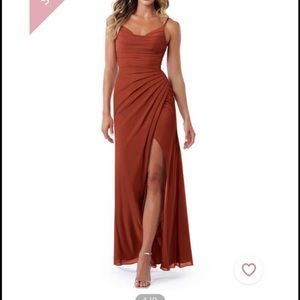 Azazie Rust Bridesmaid dress